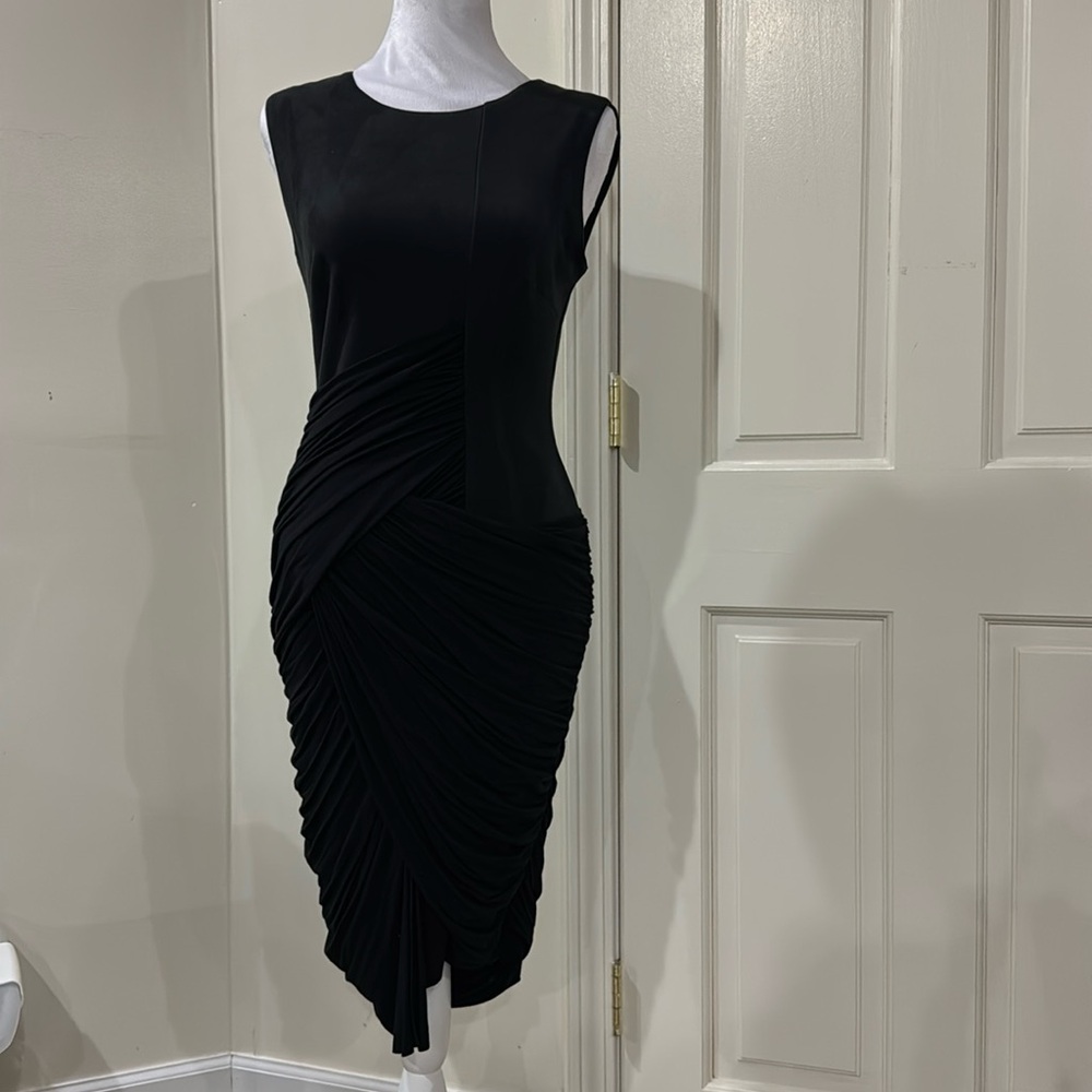 Bailey 44 black cocktail midi dress size S